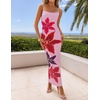 image:imageZESICA Womens Summer Spaghetti Strap Bodycon Beach Vacation Maxi DressesPink