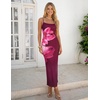 image:imageZESICA Womens Summer Spaghetti Strap Bodycon Beach Vacation Maxi DressesPurple Red