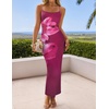 image:imageZESICA Womens Summer Spaghetti Strap Bodycon Beach Vacation Maxi DressesPurple Red