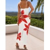 image:imageZESICA Womens Summer Spaghetti Strap Bodycon Beach Vacation Maxi DressesWhite