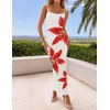 image:imageZESICA Womens Summer Spaghetti Strap Bodycon Beach Vacation Maxi DressesWhite