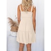 image:imageZESICA Womens Summer Spaghetti Strap Sleeveless Mini DressApricot