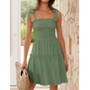 image:imageZESICA Womens Summer Spaghetti Strap Sleeveless Mini DressArmygreen