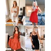 image:imageZESICA Womens Summer Spaghetti Strap Sleeveless Mini DressIvory