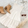 image:imageZESICA Womens Summer Spaghetti Strap Sleeveless Mini DressIvory