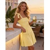 image:imageZESICA Womens Summer Spaghetti Strap Sleeveless Mini DressLight Yellow