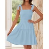image:imageZESICA Womens Summer Spaghetti Strap Sleeveless Mini DressLightblue