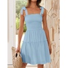 image:imageZESICA Womens Summer Spaghetti Strap Sleeveless Mini DressLightblue