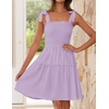 image:imageZESICA Womens Summer Spaghetti Strap Sleeveless Mini DressLightpurple