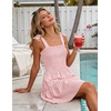 image:imageZESICA Womens Summer Spaghetti Strap Sleeveless Mini DressPink