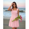 image:imageZESICA Womens Summer Spaghetti Strap Sleeveless Mini DressPink