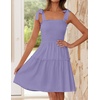 image:imageZESICA Womens Summer Spaghetti Strap Sleeveless Mini DressPurple
