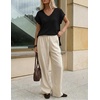 image:imageZESICA Womens Summer Sweater Vest Crochet Eyelet Cap Sleeve Cute Beach TopBlack