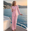 image:imageZESICA Womens Two Piece Suits Sets Casual Business Pants OutfitsBlush
