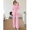 image:imageZESICA Womens Two Piece Suits Sets Casual Business Pants OutfitsBlush