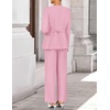 image:imageZESICA Womens Two Piece Suits Sets Casual Business Pants OutfitsBlush