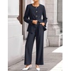 image:imageZESICA Womens Two Piece Suits Sets Casual Business Pants OutfitsDark Blue