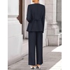 image:imageZESICA Womens Two Piece Suits Sets Casual Business Pants OutfitsDark Blue
