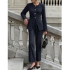 image:imageZESICA Womens Two Piece Suits Sets Casual Business Pants OutfitsDark Blue