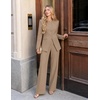 image:imageZESICA Womens Two Piece Suits Sets Casual Business Pants OutfitsKhaki