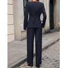image:imageZESICA Womens Two Piece Suits Sets Casual Business Pants OutfitsNavy