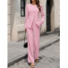 image:imageZESICA Womens Two Piece Suits Sets Casual Business Pants OutfitsPink