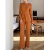 image:imageZESICA Womens Two Piece Suits Sets Casual Business Pants OutfitsRust