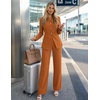 image:imageZESICA Womens Two Piece Suits Sets Casual Business Pants OutfitsRust