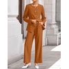 image:imageZESICA Womens Two Piece Suits Sets Casual Business Pants OutfitsRust