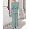 image:imageZESICA Womens Two Piece Suits Sets Casual Business Pants OutfitsSage