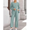 image:imageZESICA Womens Two Piece Suits Sets Casual Business Pants OutfitsSage