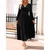 image:imageZESICA Womens Velvet Wedding Guest Cocktail Long Sleeve Winter DressBlack