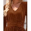 image:imageZESICA Womens Velvet Wedding Guest Cocktail Long Sleeve Winter DressCaramel