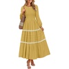 image:imageZESICA Womens 2026 Fall Long Sleeve Casual Maxi DressesYellow
