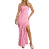 image:imageZESICA Womens 2026 Strapless Cocktail Party Bodycon Maxi DressPink