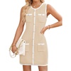 image:imageZESICA Womens 2026 Summer Casual Sleeveless Bodycon Midi DressApricot