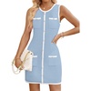 image:imageZESICA Womens 2026 Summer Casual Sleeveless Bodycon Midi DressBlue