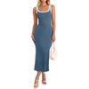 image:imageZESICA Womens 2026 Summer Casual Sleeveless Bodycon Midi DressDark Blue