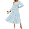 image:imageZESICA Womens Fall Wedding Guest Long Sleeve Boho Midi DressBlue