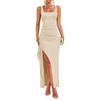 image:imageZESICA Womens Formal Sleeveless Bodycon Maxi DressesApricot