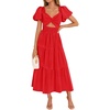 image:imageZESICA Womens Summer Casual Cutout Flowy Vacation Maxi DressRed