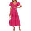 image:imageZESICA Womens Summer Casual Cutout Flowy Vacation Maxi DressRose