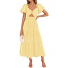 image:imageZESICA Womens Summer Casual Cutout Flowy Vacation Maxi DressYellow
