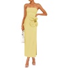image:imageZESICA Womens Summer Cocktail Strapless Bodycon Maxi DressYellow