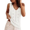 image:imageZESICA Womens Summer Crochet Sleeveless Tank TopsWhite