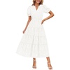 image:imageZESICA Womens Summer Floral Flowy Midi Dress Beach Party DressesWhite