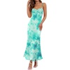 image:imageZESICA Womens Summer Floral Sleeveless Bodycon Maxi DressAqua