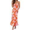 image:imageZESICA Womens Summer Floral Sleeveless Bodycon Maxi DressOrange