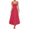 image:imageZESICA Womens Summer Sleeveless Square Neck Vacation SundressWatermelonred