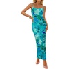 image:imageZESICA Womens Summer Spaghetti Strap Bodycon Beach Vacation Maxi DressesPine Green